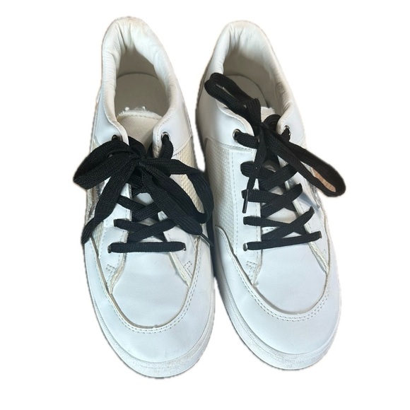 VINTAGE HAVANA Perla Chrome Side Star Low Top Sneaker in White Multi Size 10 - Picture 3 of 5